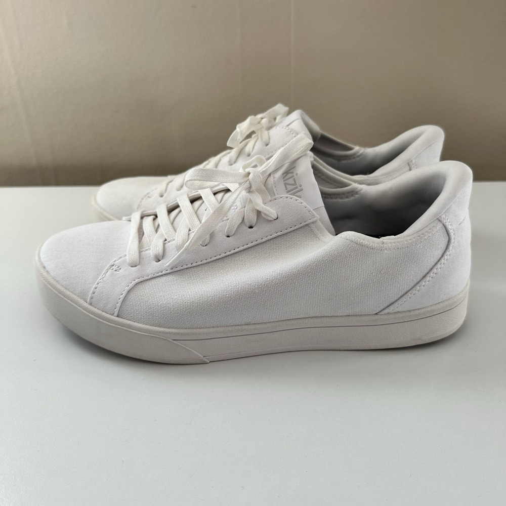 Kizik Irvine Sneaker Size 9.5 Wide Womens White Slip On Hands Free Low Profile - Picture 4 of 8
